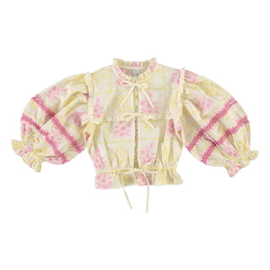 Bebe Organic - Blusa bordada Alba | Amarillo