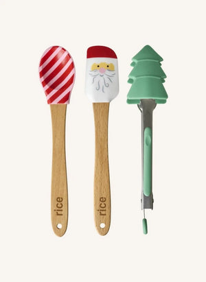 Rice - Utensilios de cocina de silicona navideños - Set de 3 | Multicolor