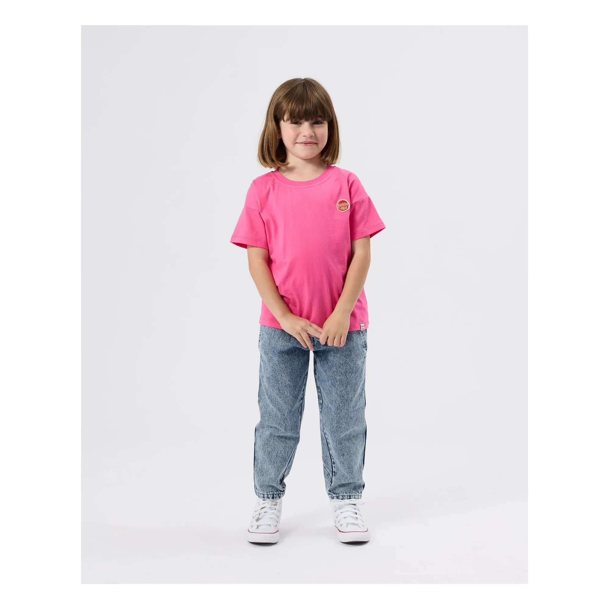 Goldie + Ace - Camiseta con logo | Fucsia