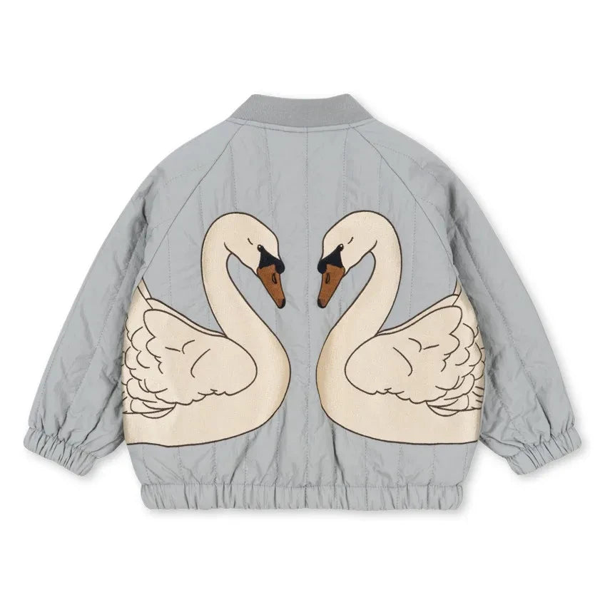 Konges Sløjd - Juno Swans Chaqueta Bomber | Gris azulado