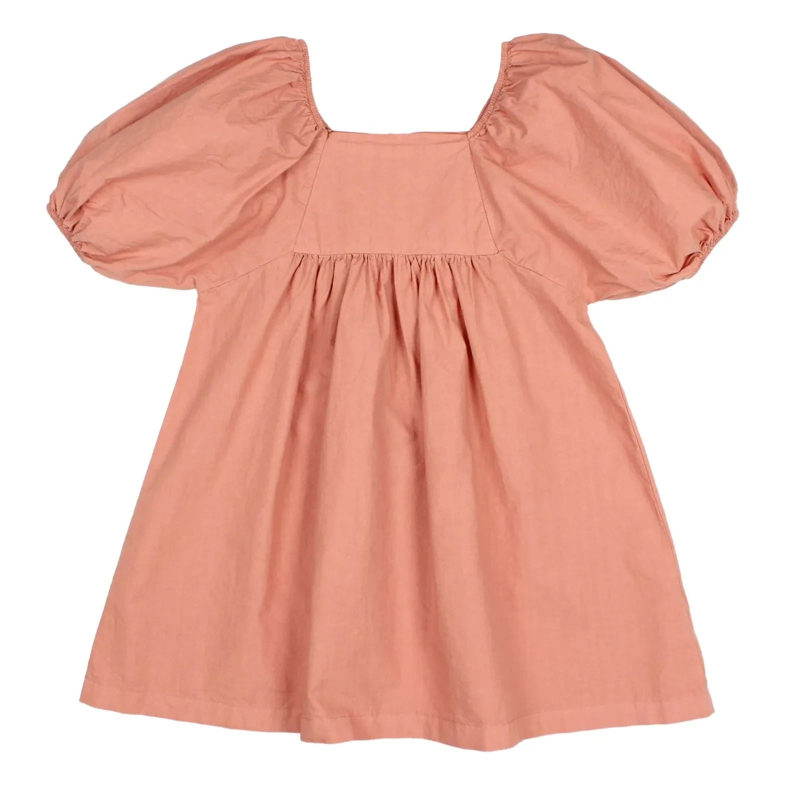 Búho - Vestido de popelín de algodón orgánico | Rosa empolvado