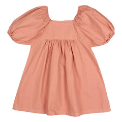 Búho - Vestido de popelín de algodón orgánico | Rosa empolvado