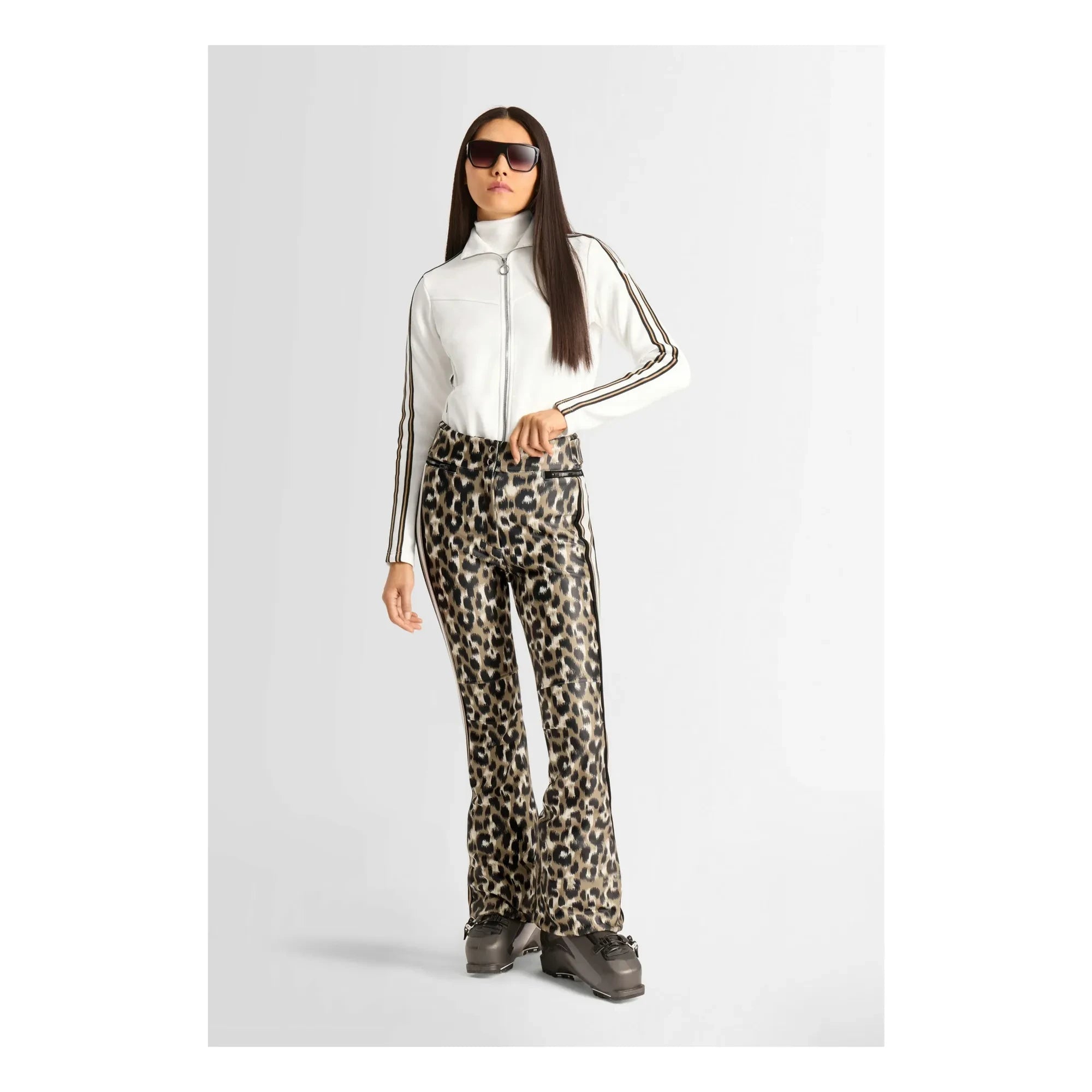 Fusalp - Pantalones de esquí Elancia Leopar Spindle | Marrón claro
