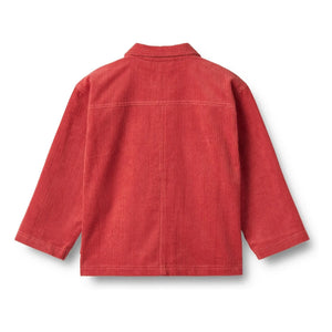 Wheat - Chaqueta de camisa de terciopelo de algodón orgánico Sage | Rojo