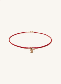 Camille Colette Studio - Collar de Bambú Marino Pez | Rojo