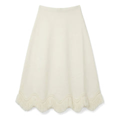 Ulla Johnson - Falda Paulina con Flecos | Crudo