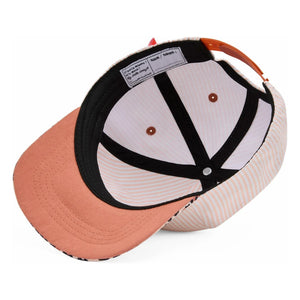 Hello Hossy - Gorra con visera curva de algodón orgánico con estampado de leopardo | Crema