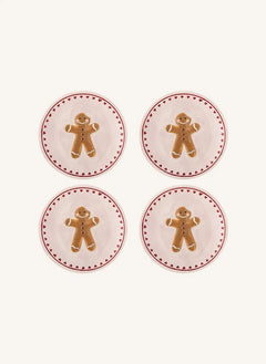 Bloomingville - Binna Platos Dulces - Set de 4 | Rosa