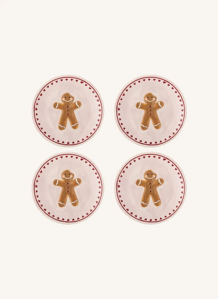 Bloomingville - Binna Platos Dulces - Set de 4 | Rosa