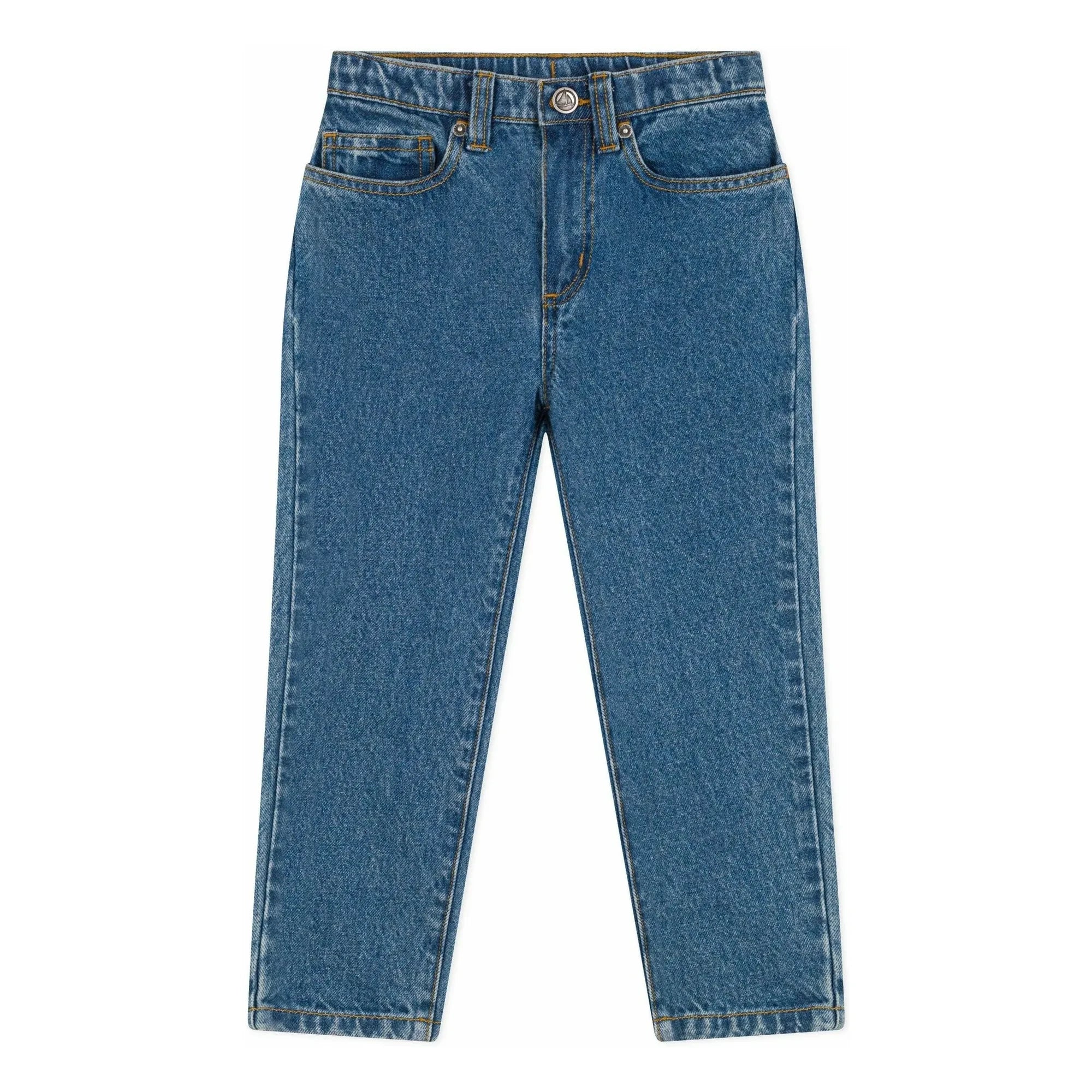 Petit Bateau - Jeans lisos de algodón orgánico crudo | Vaquero