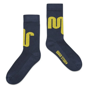 Main Story - Calcetines con logo de algodón orgánico | Azul marino