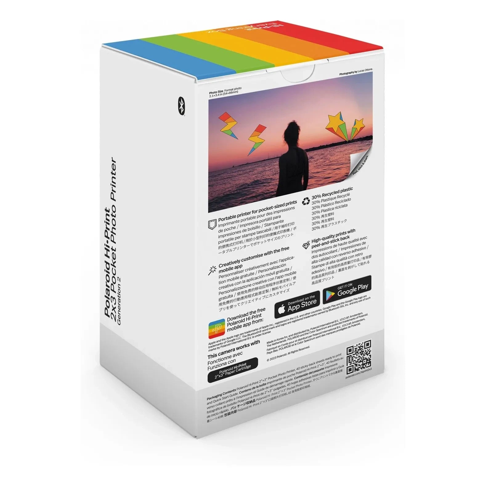 Polaroid - Set de impresora fotográfica Hi-print Gen 2 | Blanco