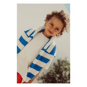 THE LiTTLE POETS - Gastão Jersey de algodón orgánico a rayas | Azul Real
