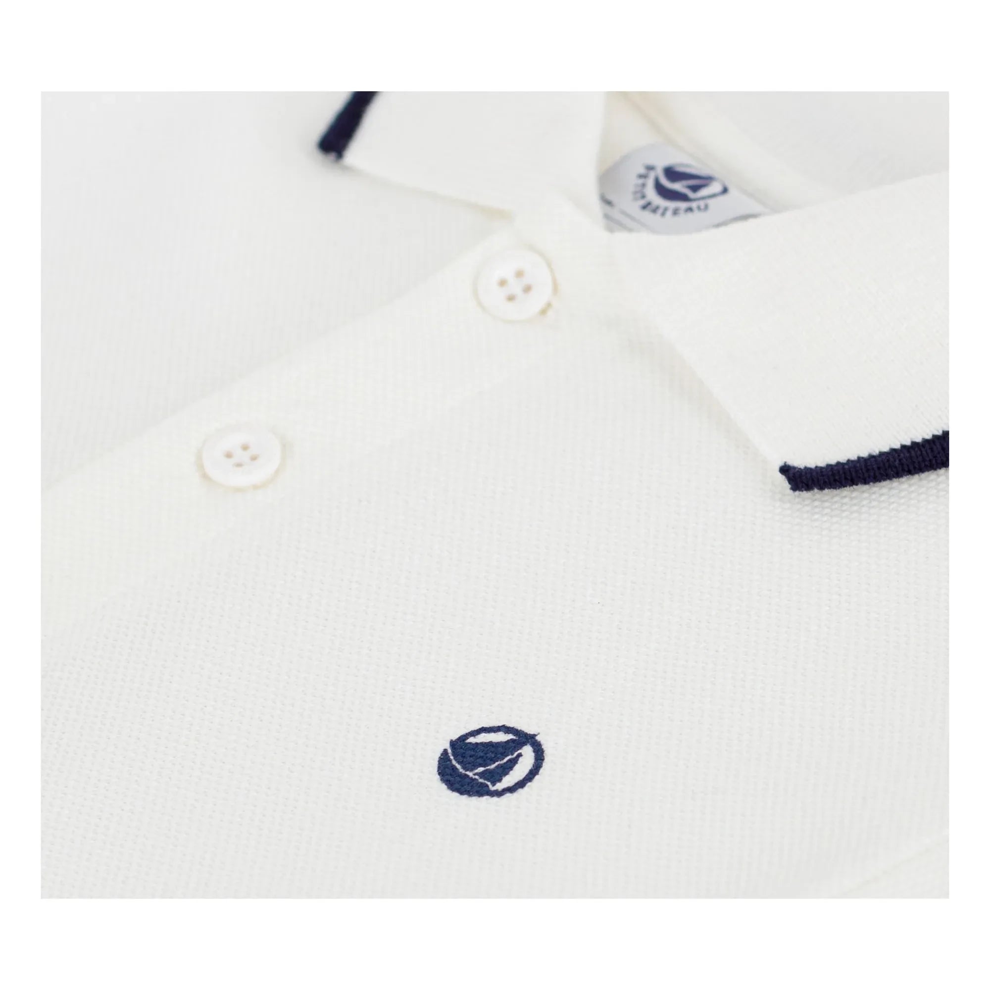 Petit Bateau - Polo de algodón orgánico | Blanco