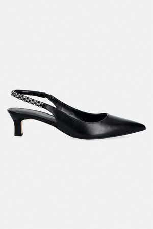 Zapatos de tacón bajo fino de piel Marcia Kitten Sling de MICHAEL Michael Kors