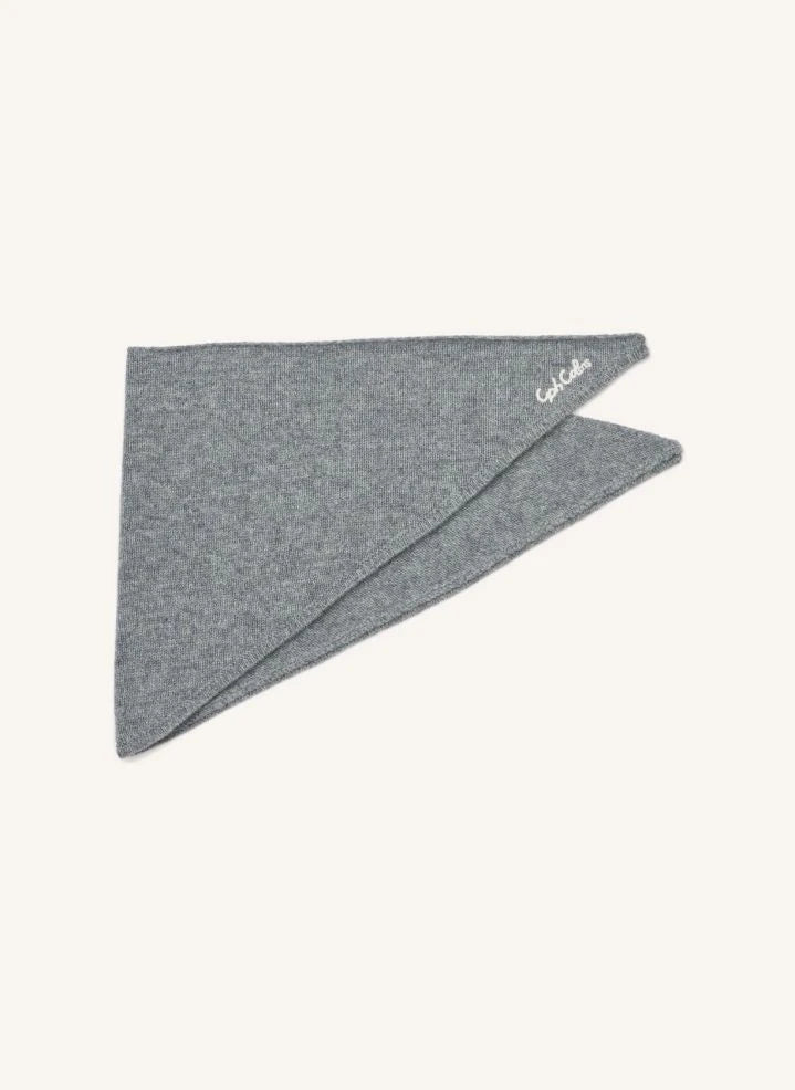Copenhagen Colors - Bufanda de cachemira bordada | Gris