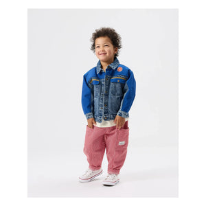 Goldie + Ace - Chaqueta vaquera vintage con bloques de color | Azul