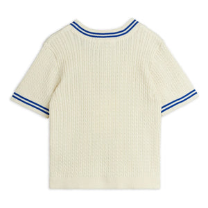 Mini Rodini - Camiseta de malla de algodón orgánico | Crudo