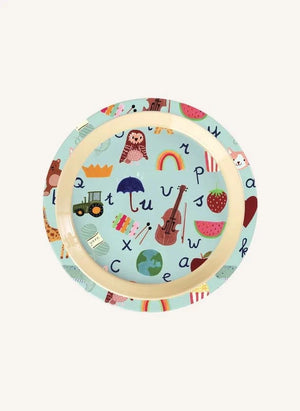 Rice - Plato de Melamina ABC | Azul claro