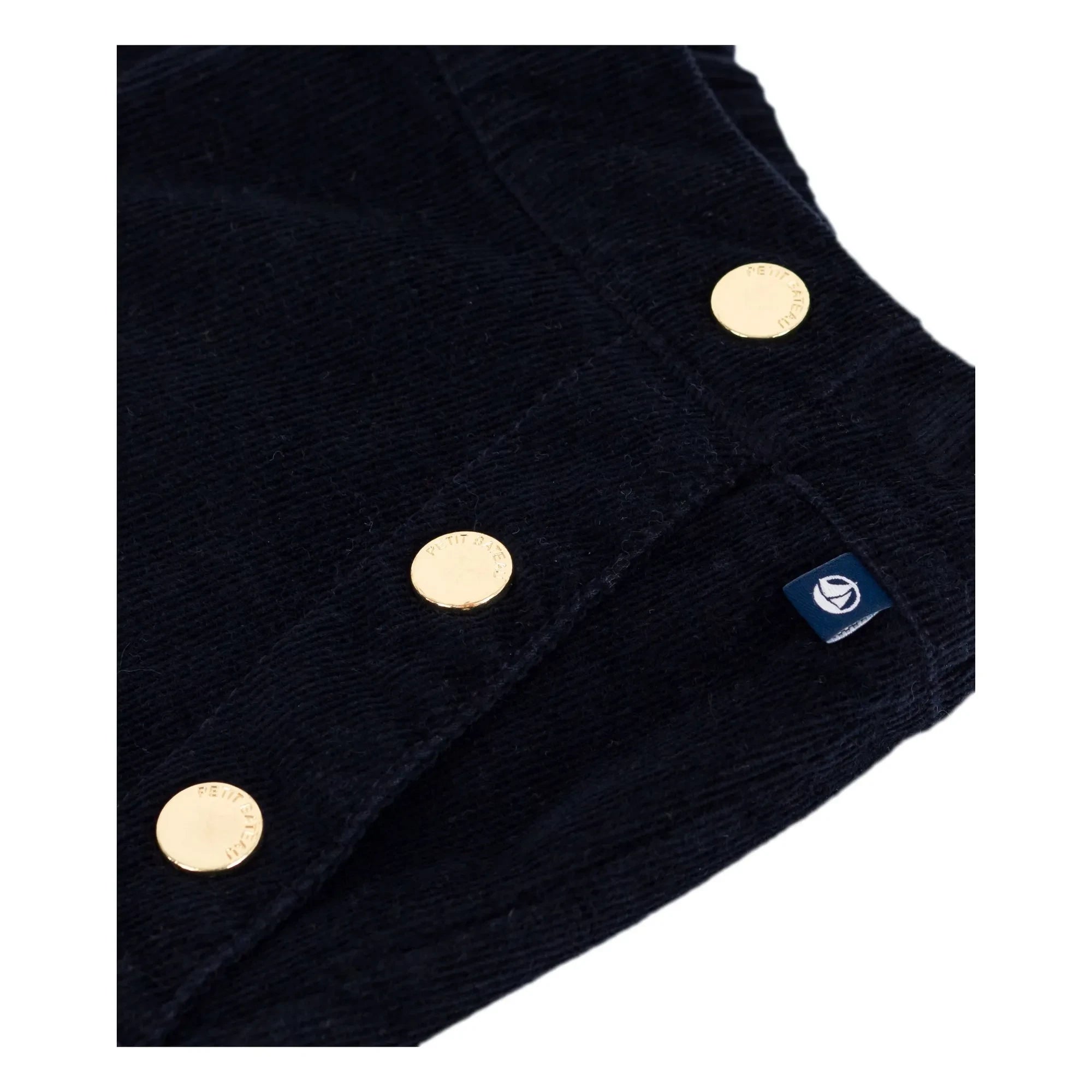 Petit Bateau - Pantalones Bridge de pana de canalé | Azul noche
