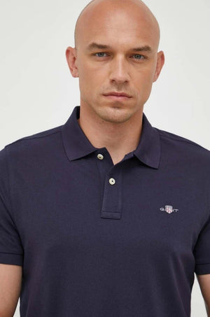 Camiseta de algodón para hombre con cuello tipo Gant