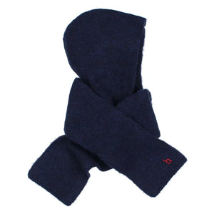 Búho - Conjunto de gorro y bufanda de chica | Azul marino