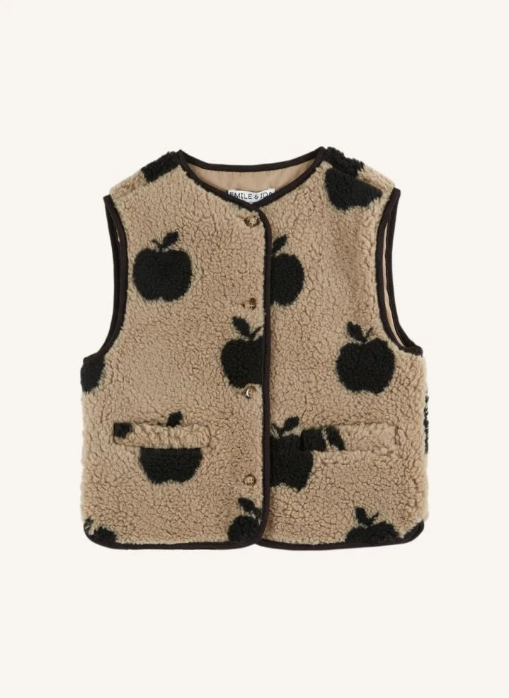 Emile et Ida - Chaqueta Sherpa Apple sin mangas | Beige