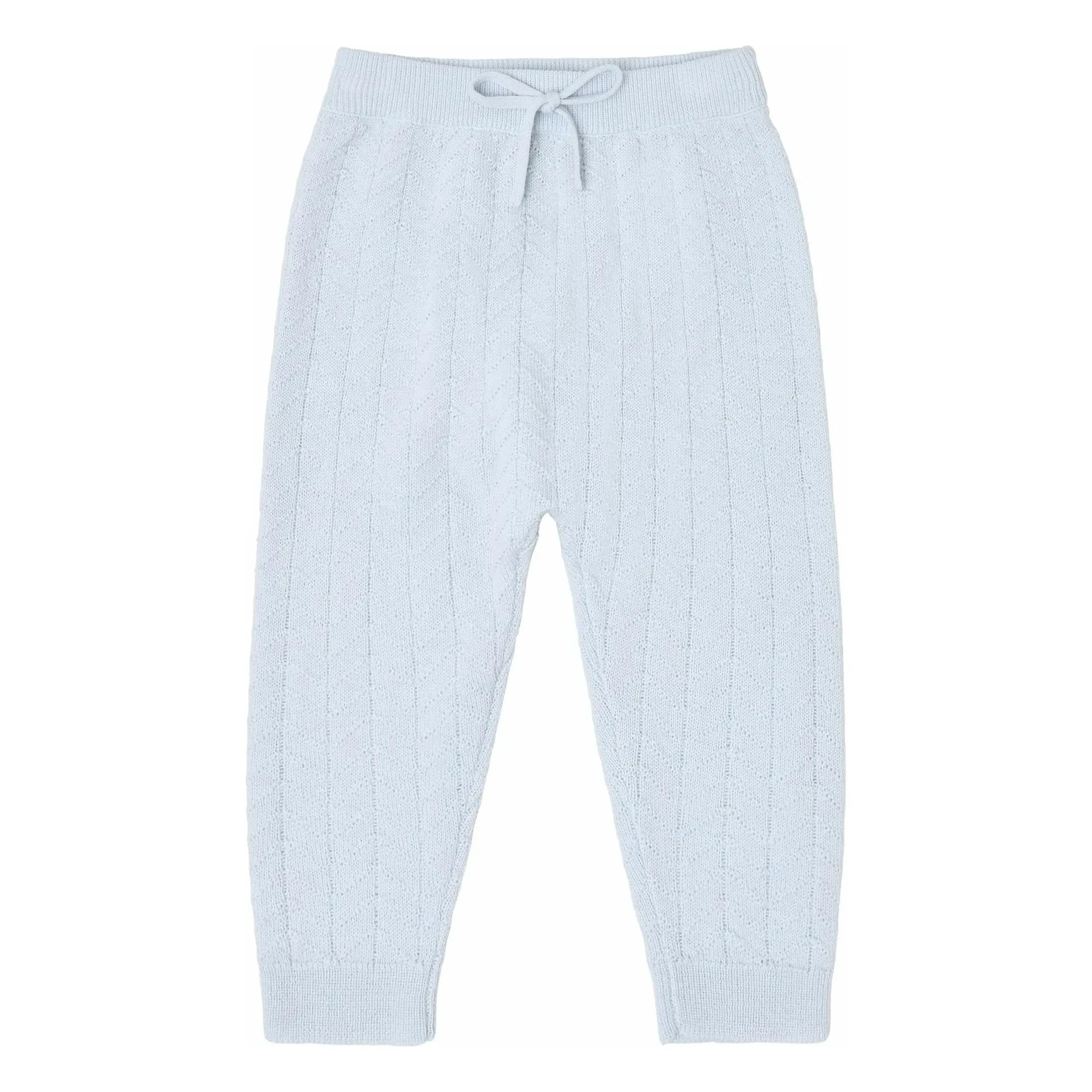 FUB - Pantalón de lana merina Zigzag | Azul Claro