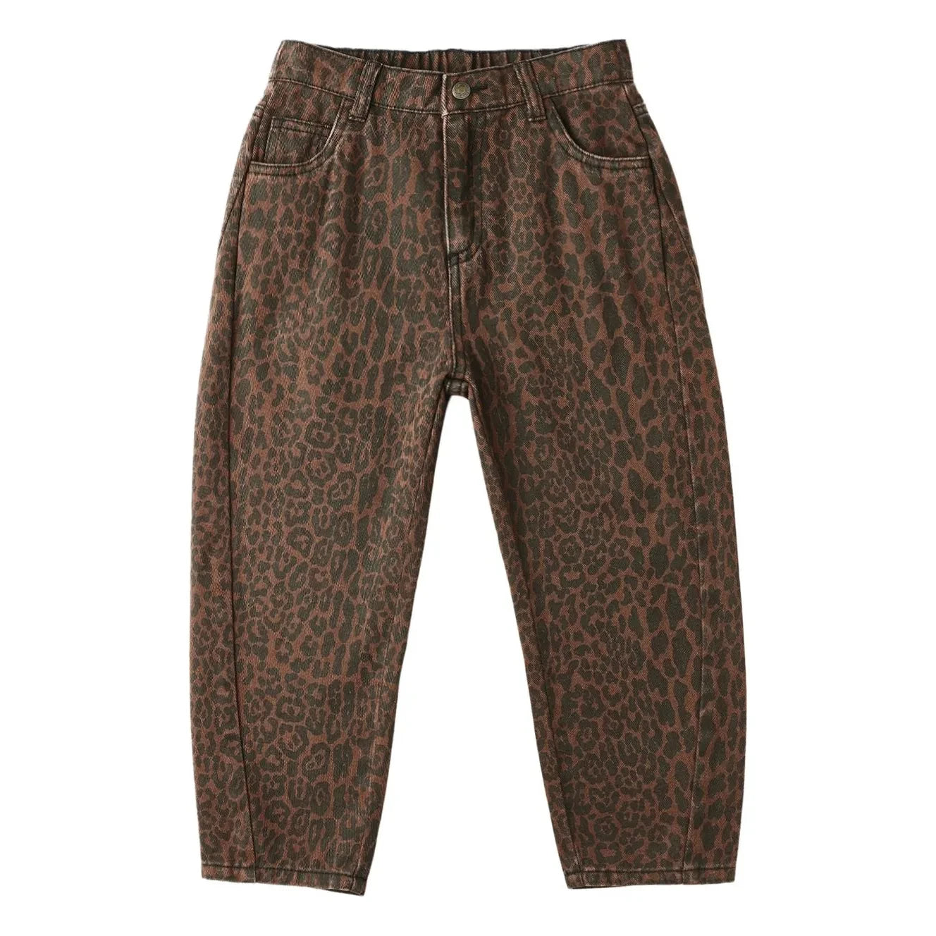 Rylee + Cru - Pantalón Barrel Estampado de Leopardo | Marrón