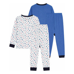 Petit Bateau - Conjunto de pijama de 2 piezas con ribete en contraste | Azul