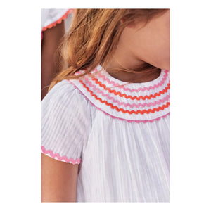 Tartine et Chocolat - Vestido Fruncido | Blanco