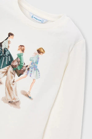 Blusa de manga larga Mayoral de algodón y elastano para niños