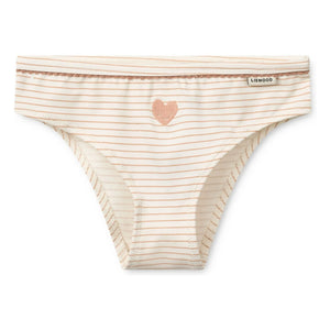 Liewood - Braguitas Aylin de Algodón Orgánico con Estampado de Corazones, Paquete de 3 | Rosa