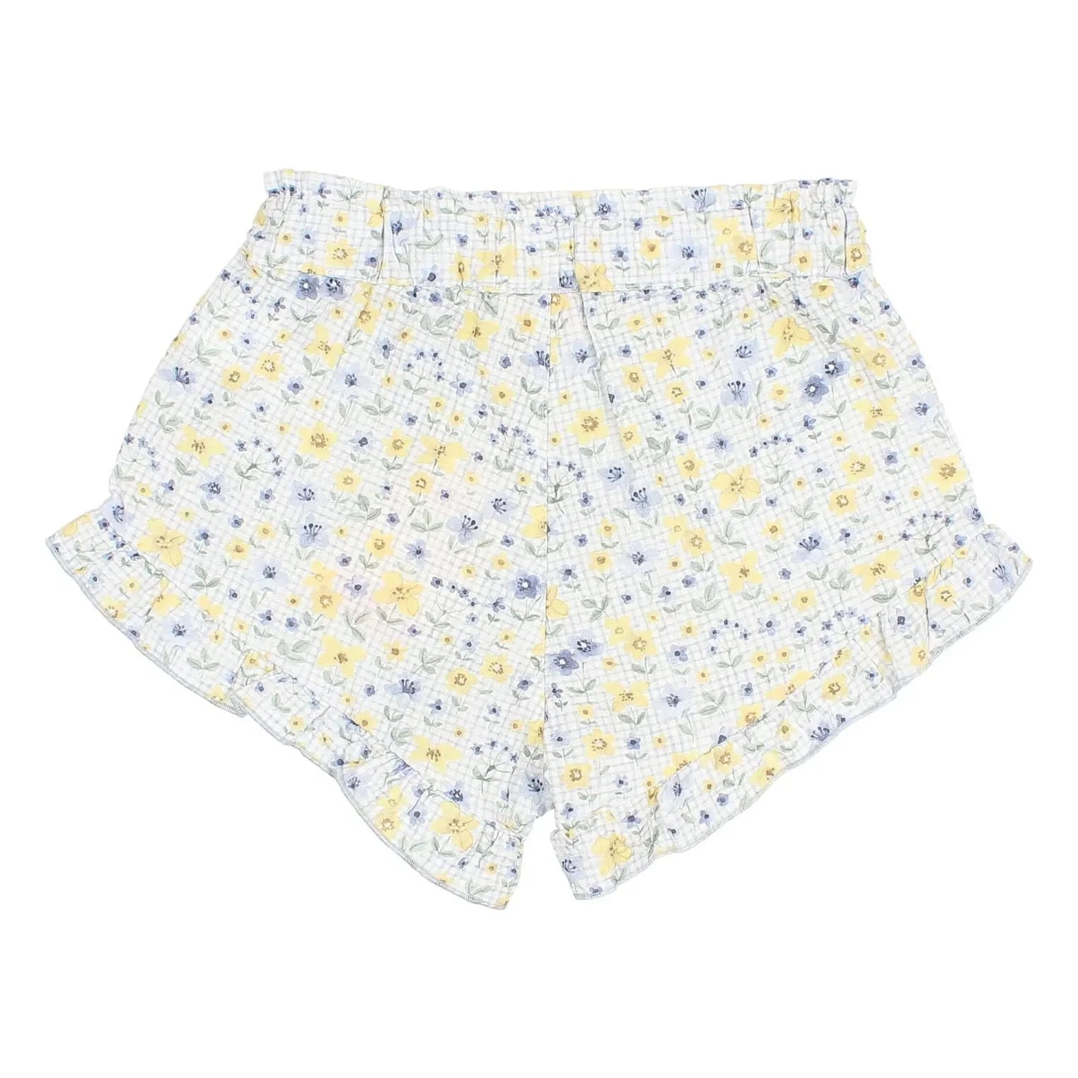 Búho - Pantalón corto de seersucker con estampado floral | Azul claro
