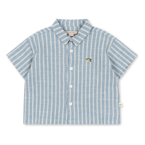 Konges Sløjd - Camisa a rayas de algodón orgánico Elliot | Azul