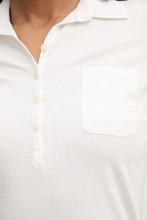 Camiseta de mujer de algodón con cuello de polo Marc O'Polo