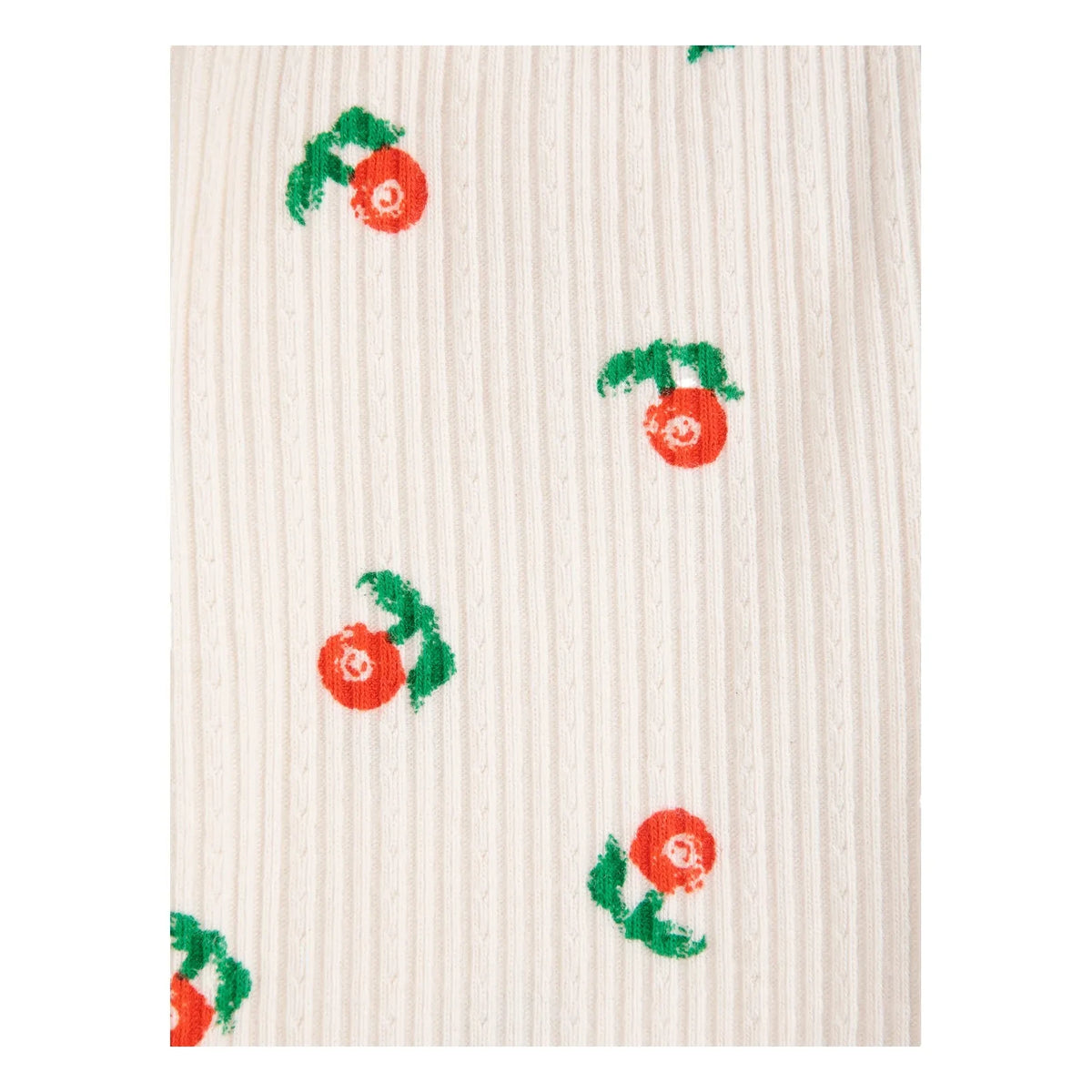 Bobo Choses - Mallas de canalé de algodón orgánico con estampado floral | Crudo