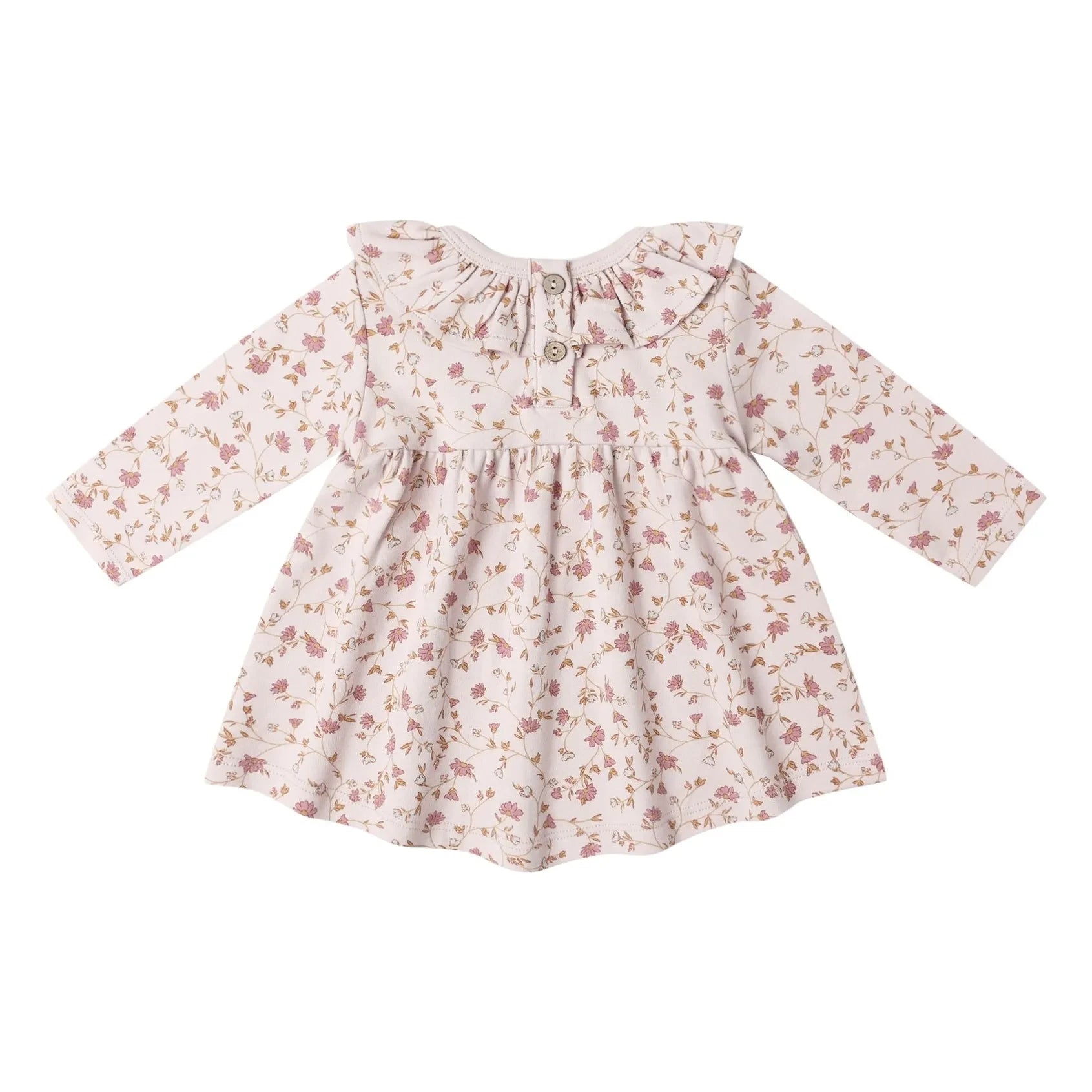 Quincy Mae - Vestido de algodón orgánico con flores | Lila