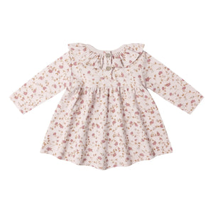 Quincy Mae - Vestido de algodón orgánico con flores | Lila