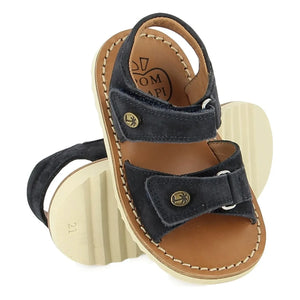 Pom d'Api - Sandalias Waff Easy Nubuck | Azul Oscuro
