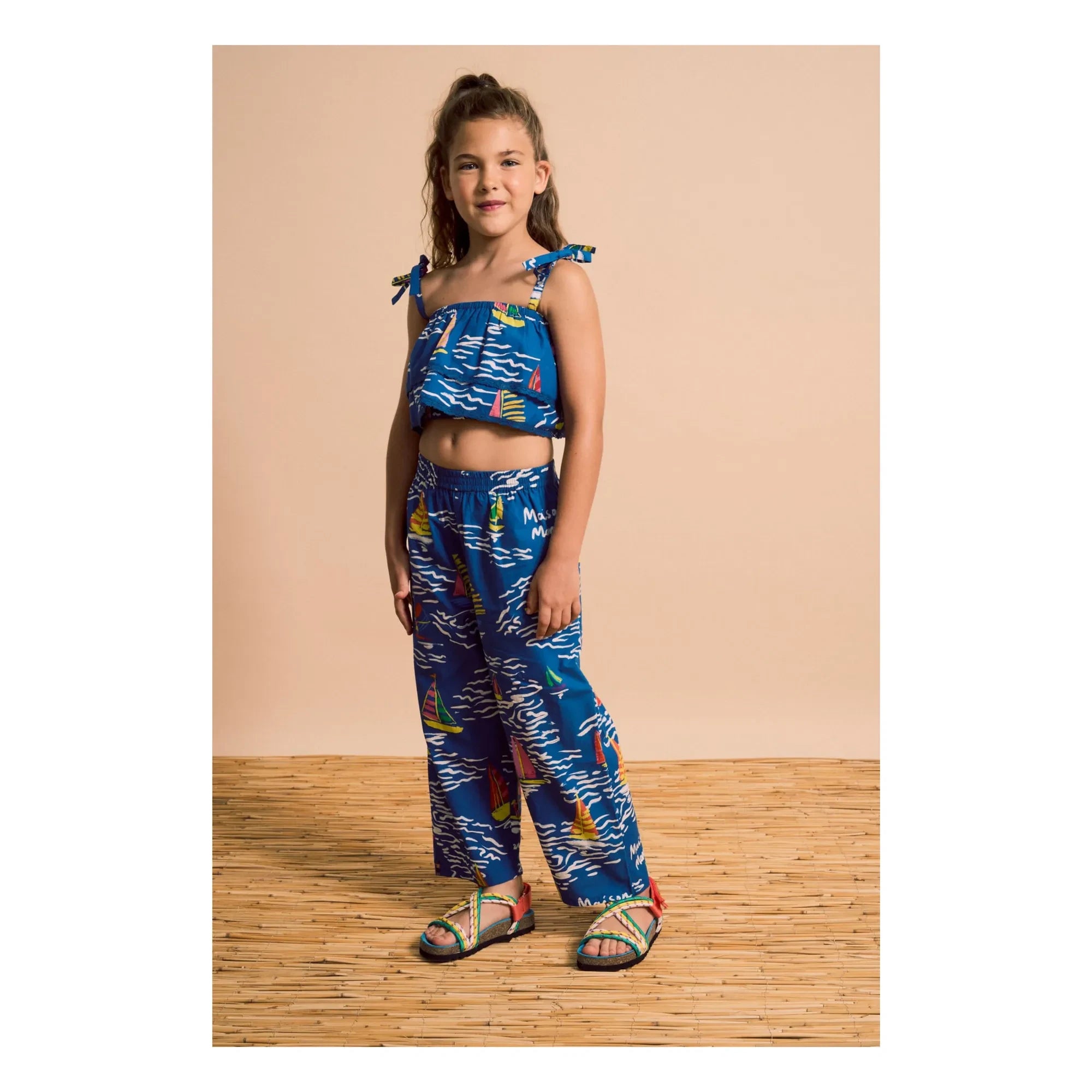 Maison Mangostan - Pantalones Sails | Azul marino