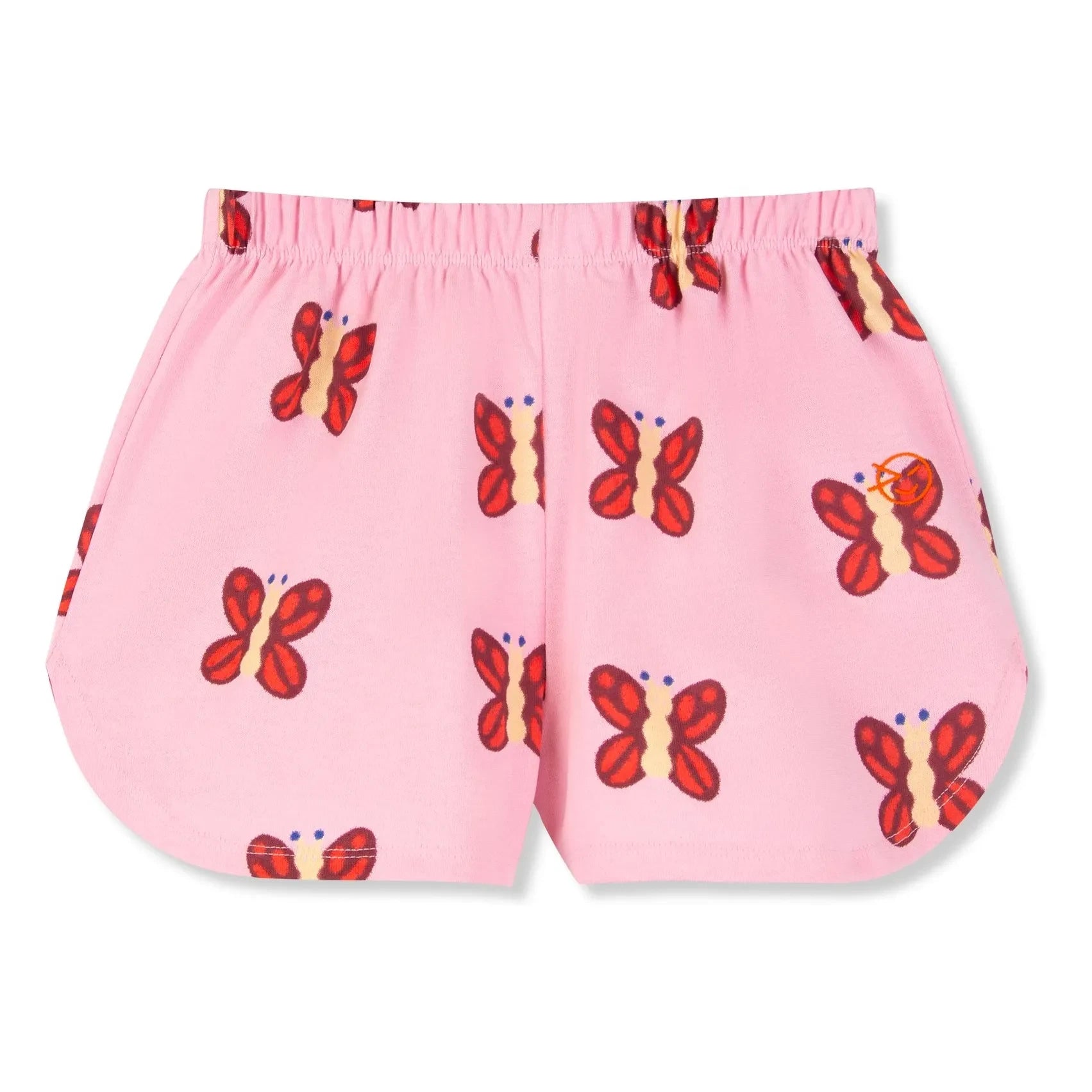 Wynken - Pantalón corto de algodón orgánico con mariposas | Rosa