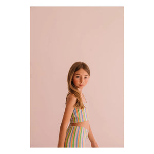 We Are Kids - Nour Leggings de algodón orgánico a rayas | Rosa pálido