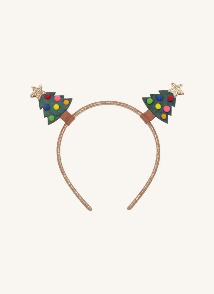 Rockahula Kids - Diadema de árbol de Navidad de terciopelo | Verde