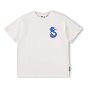Molo - Camiseta Rodney Snake Algodón orgánico | Blanco