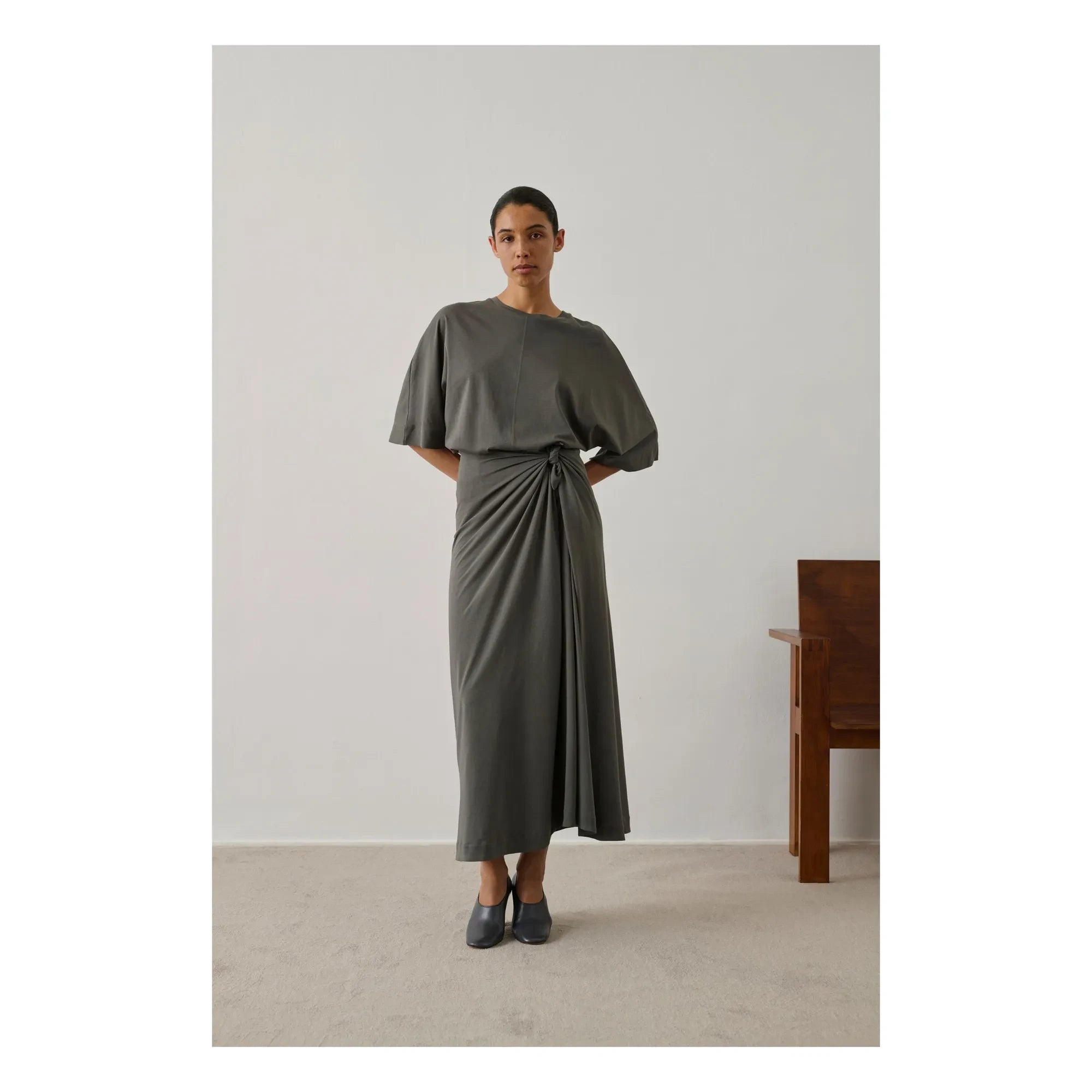 Soeur - Falda de algodón Goa | Gris oscuro