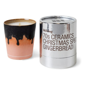 HKliving - Vela de porcelana de jengibre y pan de especias