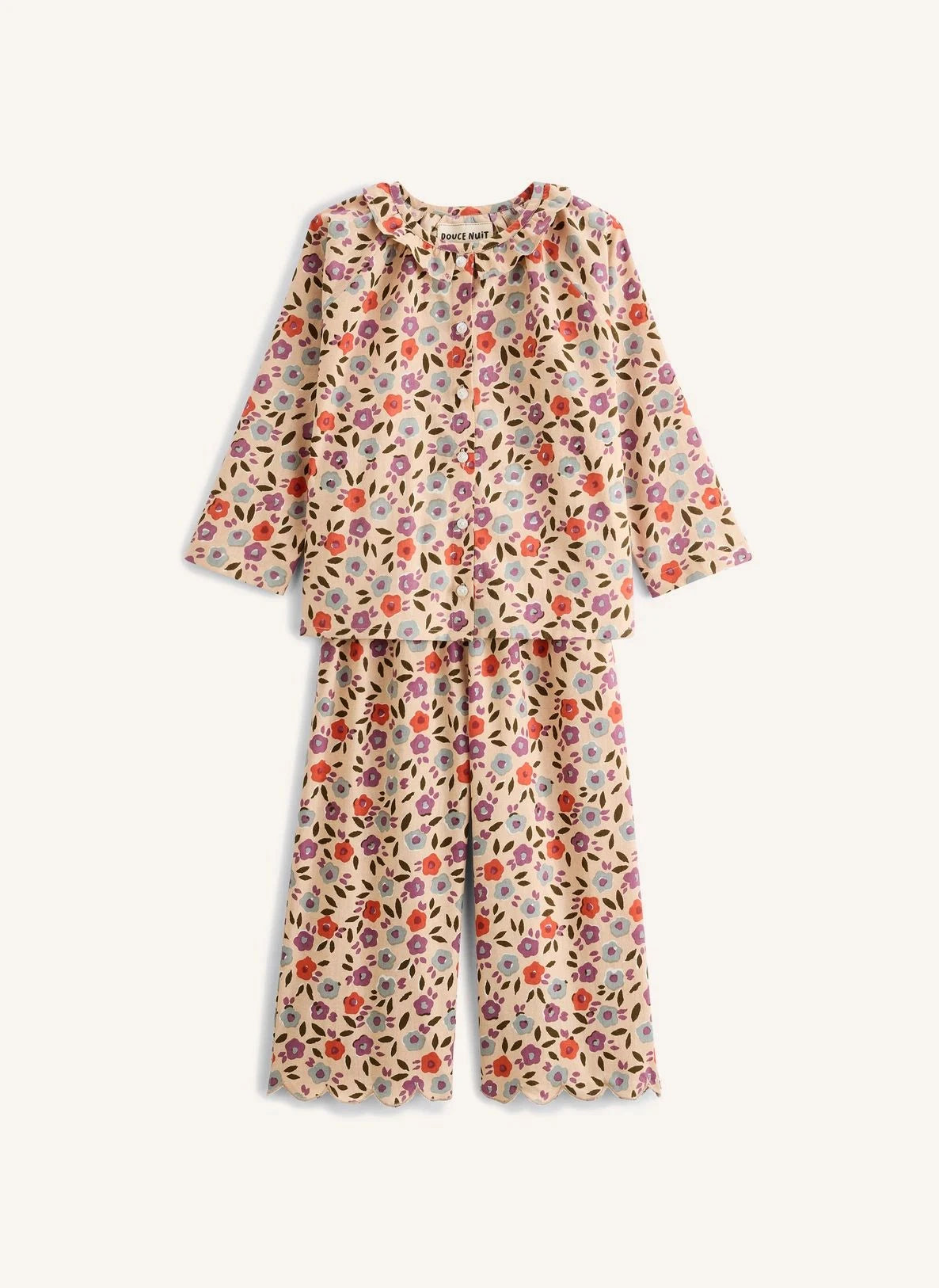 Apaches - Pijama de flores Dunai | Beige