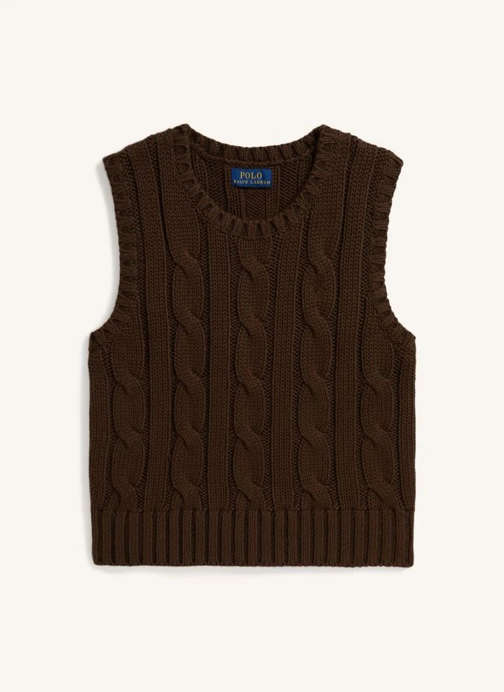 Ralph Lauren - Jersey sin mangas con logo | Marrón
