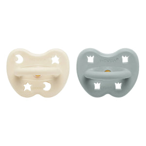 Hevea - Chupetes de caucho natural - Pack de 2 | Gris claro